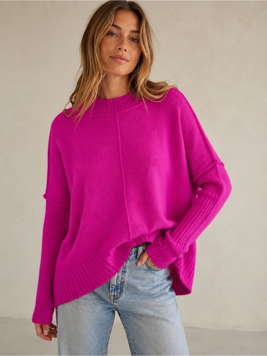 Maeve Sweaters - Maeve Anthropologie Fuchsia Wool Blend Sweater Size S